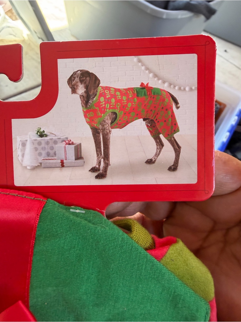 Wondershop Green and Red Holiday Dog Pajamas